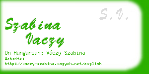 szabina vaczy business card
